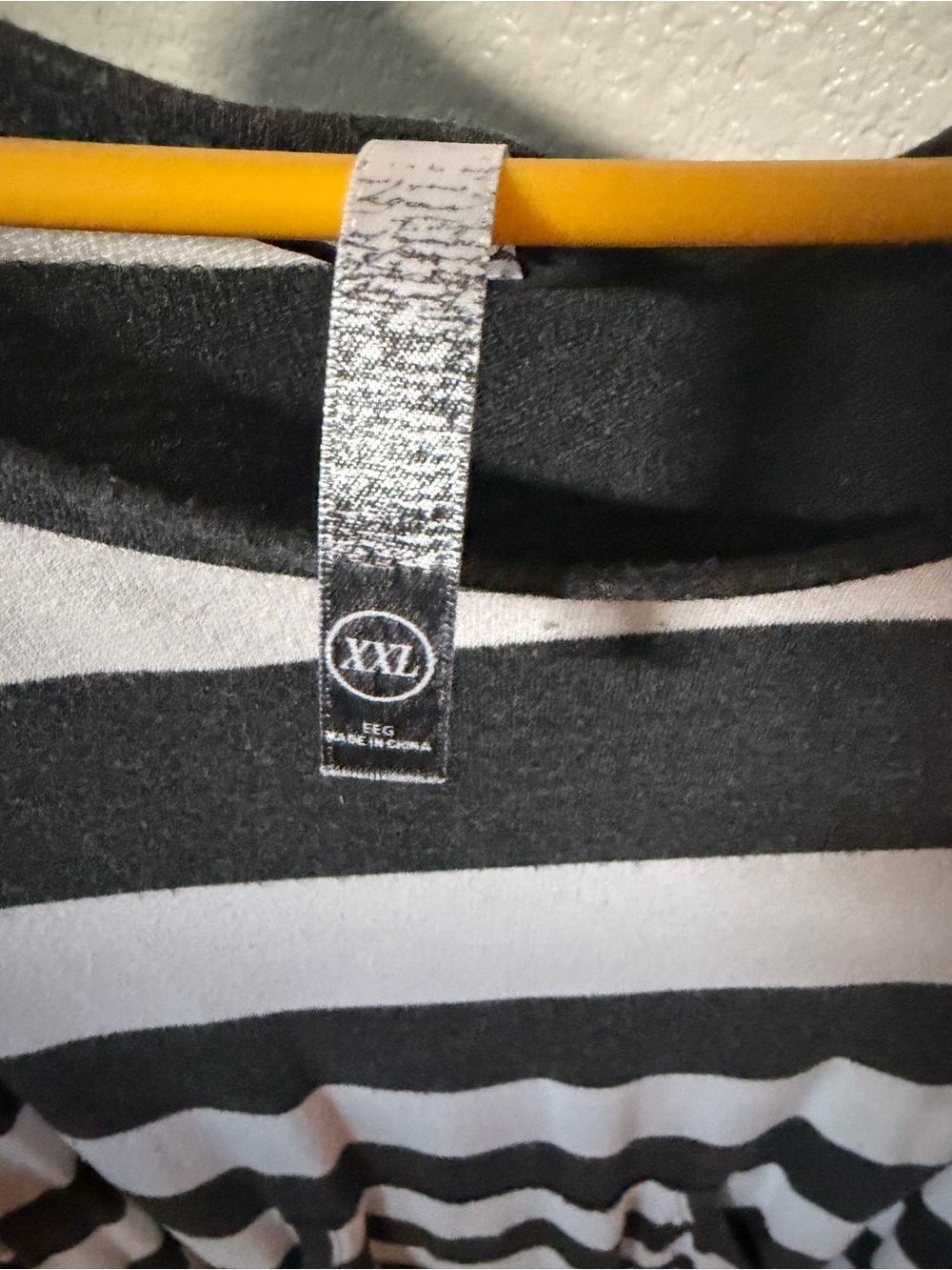 Lightweight Black and White Striped Tunic with Drawstring Hem -Womens XXL - Picture 2 of 4